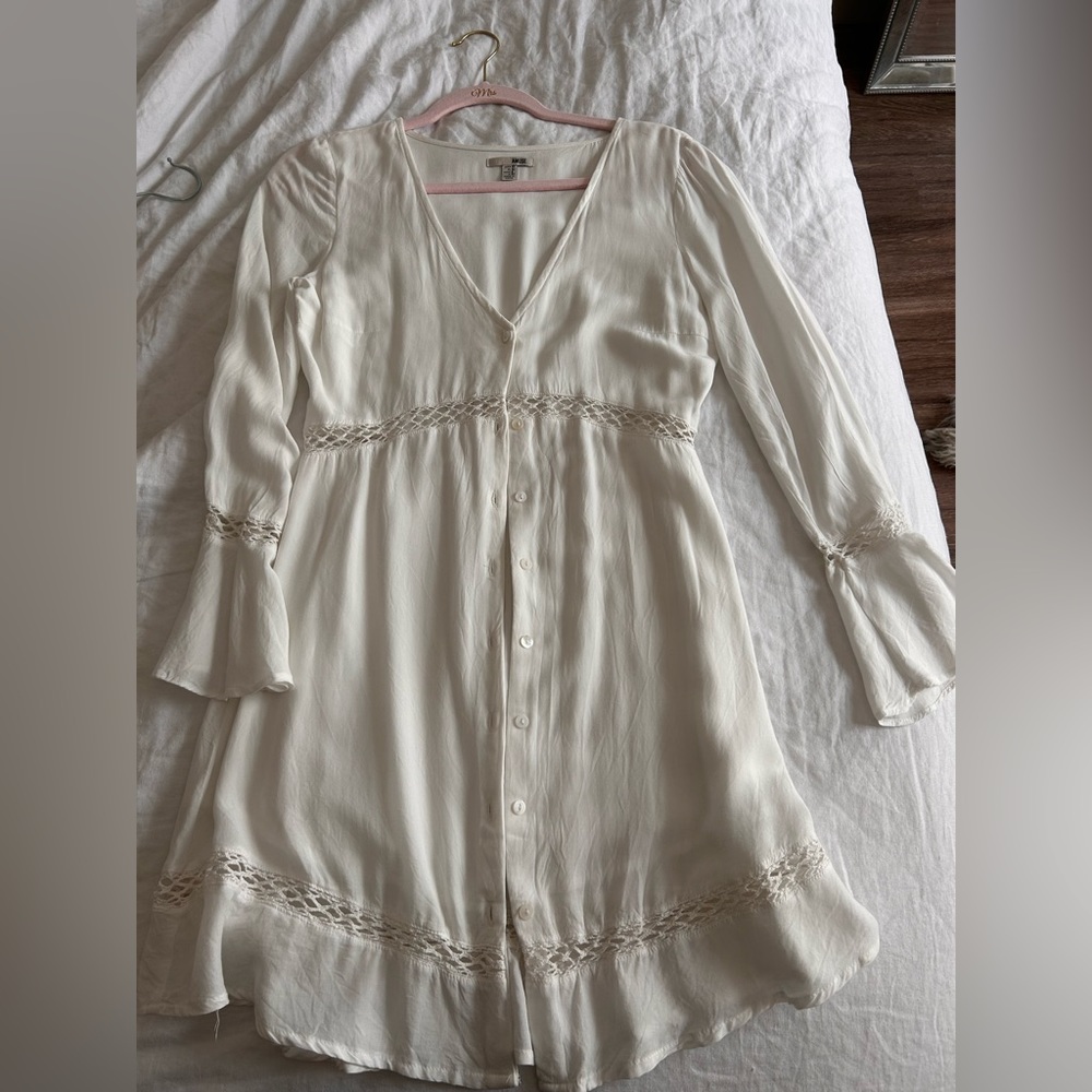 Amuse Society white long sleeve summer dress